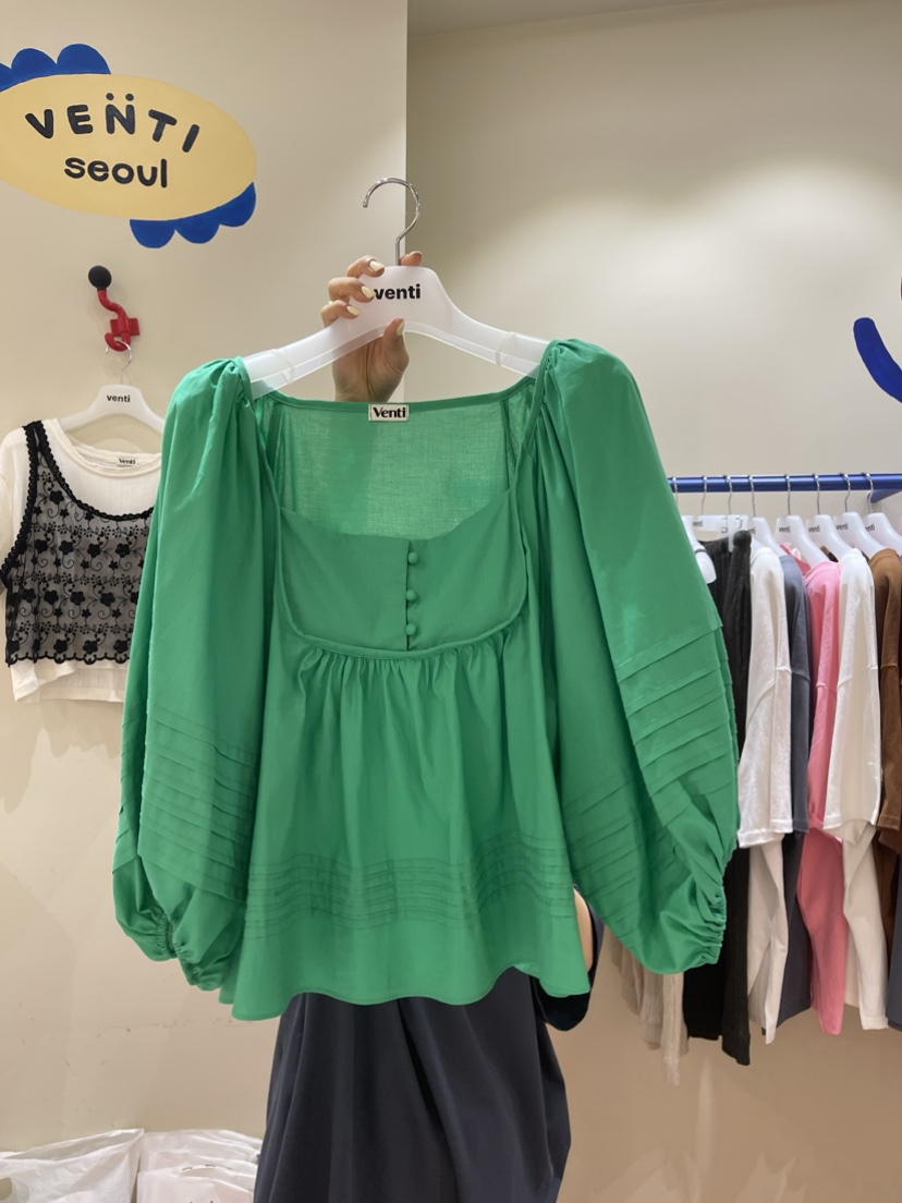 Venti韓國直郵東大門代購女裝新品時尚休閑人氣推薦襯衫蕾絲衫VENTI襯衫/蕾絲衫圖色4