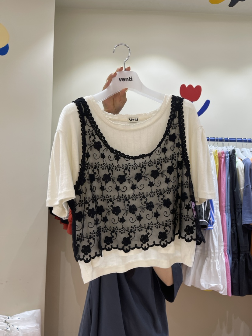 Venti韓國直郵女裝新品真品熱賣24春夏人氣休閑職業吊帶背心VENTI吊帶/背心圖色2