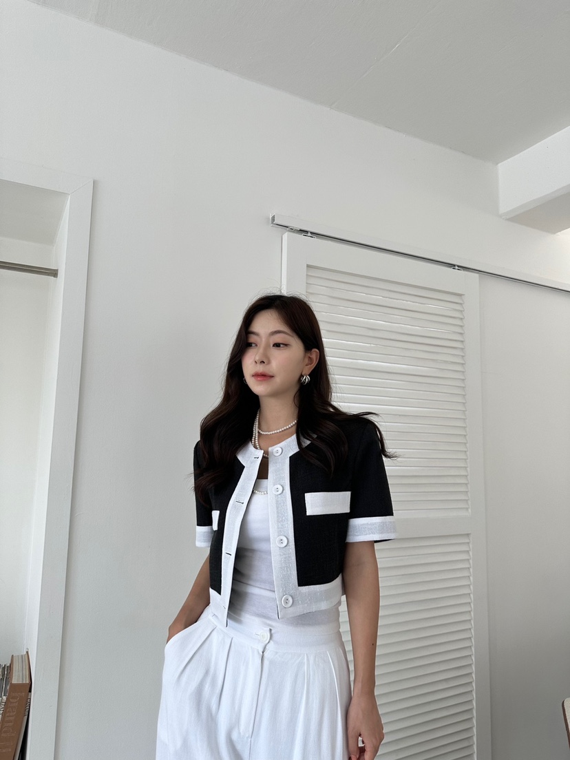 BANI BLUBH韓國直郵女裝新品真品職業熱賣時尚休閑夾克亞麻BANI BLUSH夾克