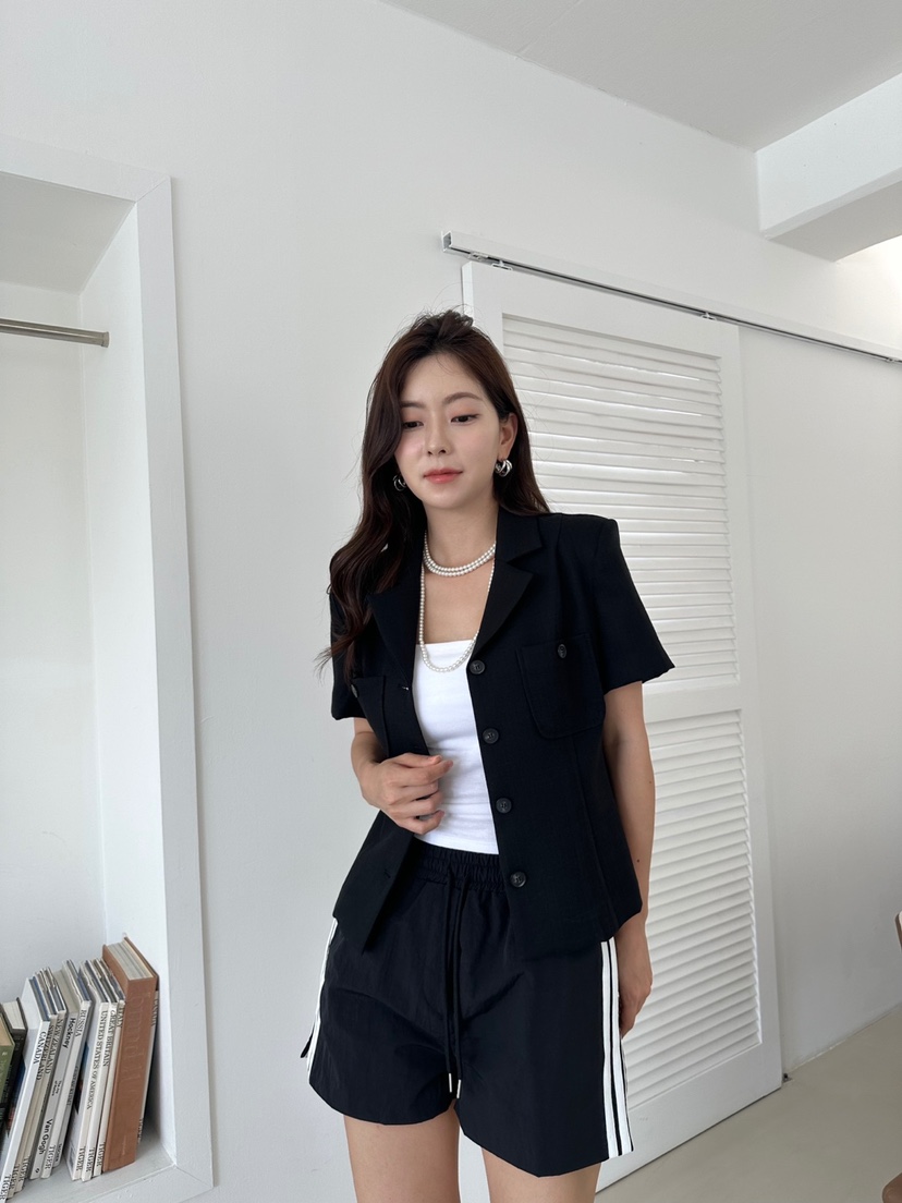 BANI BLUBH韓國直郵女裝新品熱賣休閑人氣推薦真品夾克亞麻BANI BLUSH夾克