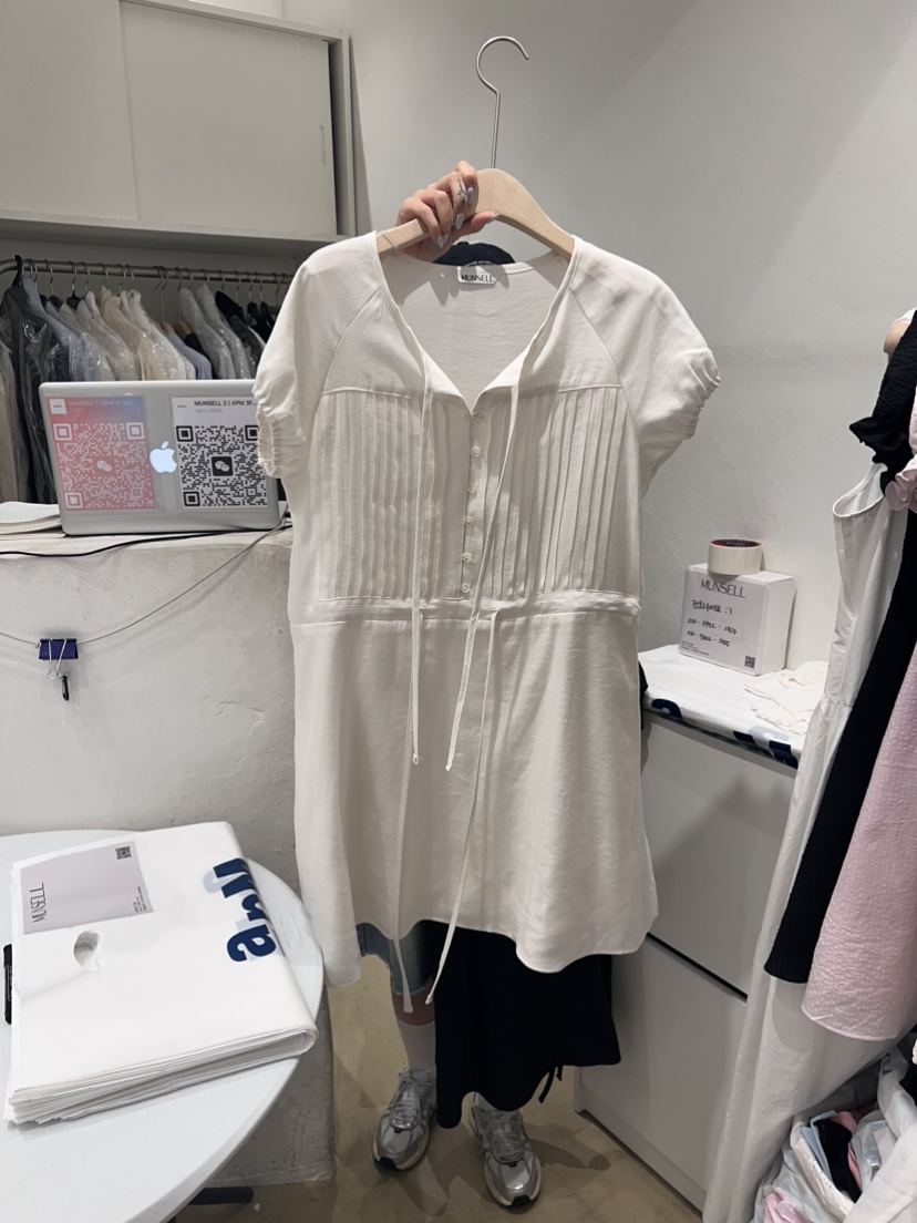 MUNSELL韓國直郵東大門代購女裝新款休閑推薦職業時尚連衣裙MUNSELL連衣裙