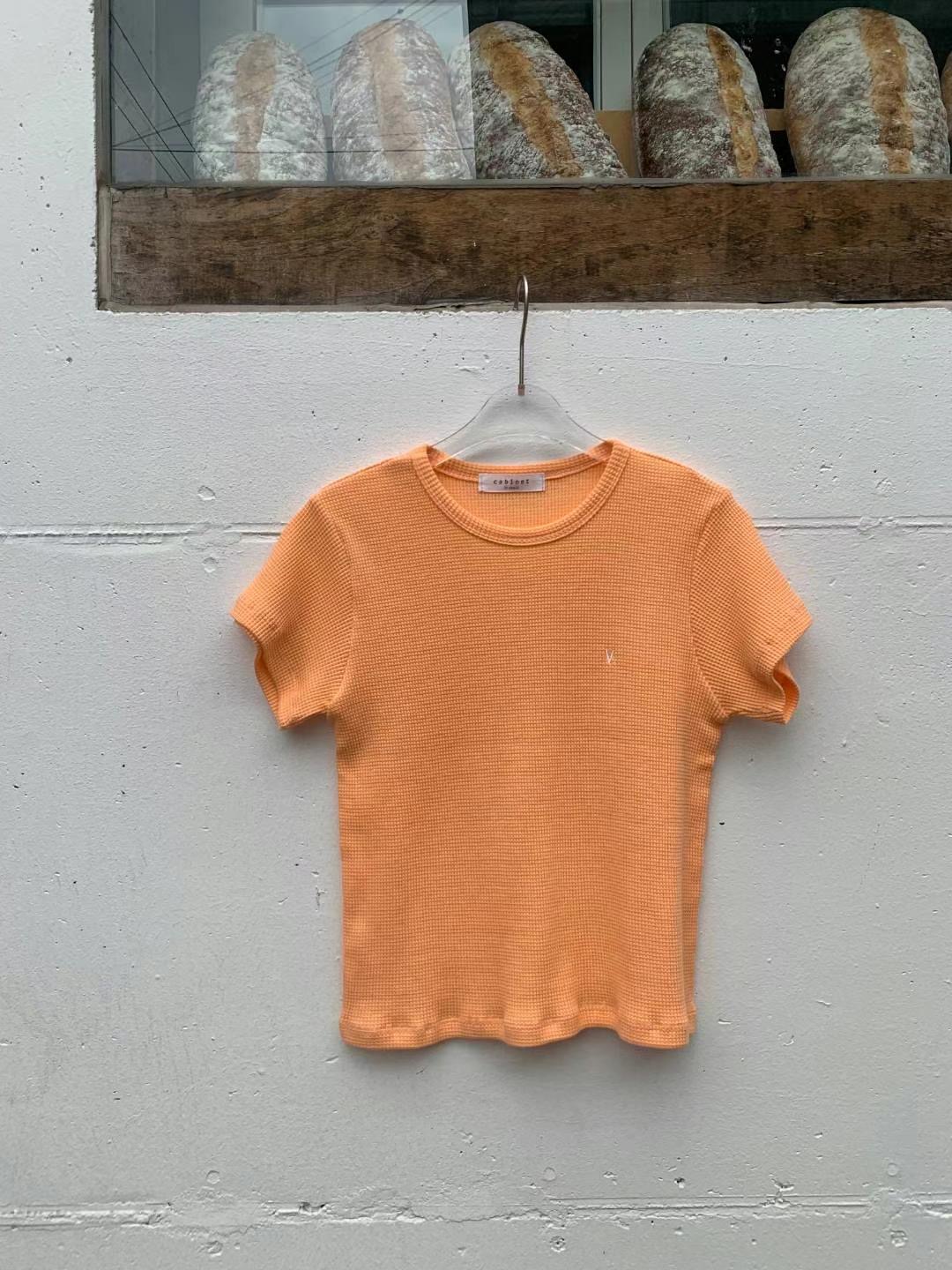MYCABINET韓國直郵東大門代購女裝新品職業24春夏T恤刺繡MYCABINETT恤圖色5