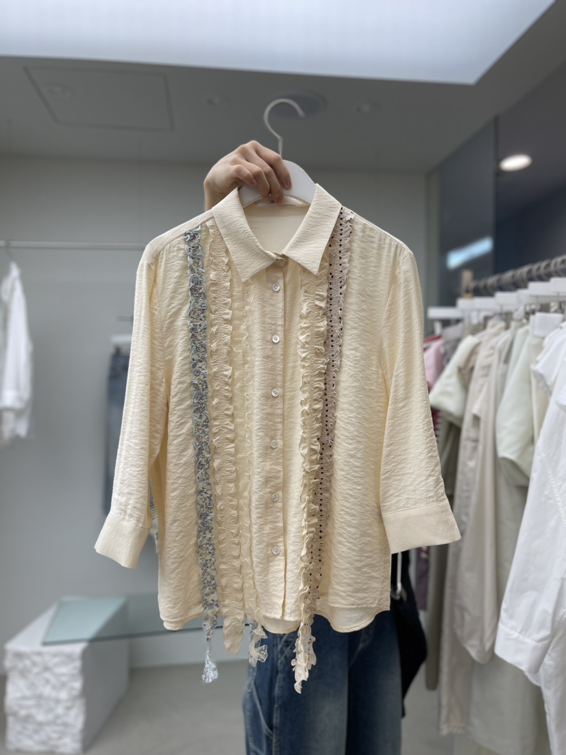 NEUTER韓國直郵女裝新品人氣真品推薦熱賣時尚24春夏襯衫蕾絲衫NEUTER襯衫/蕾絲衫圖色2