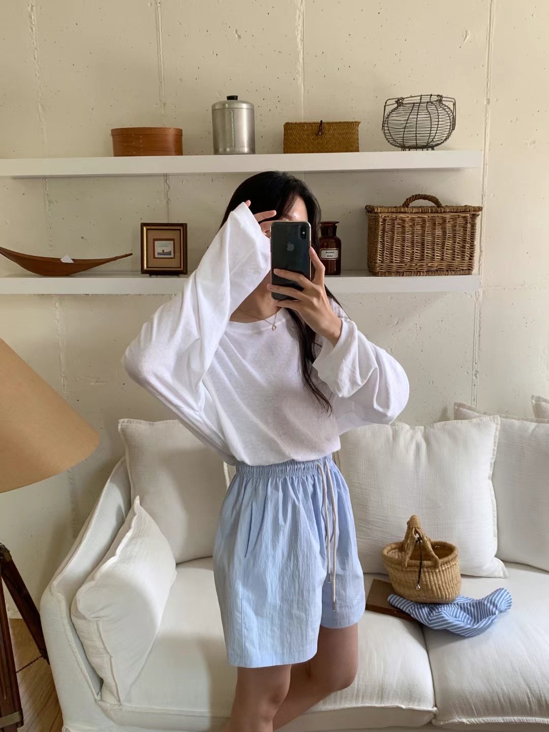 O SENSE-오센스-T韓國直郵東大門代購女裝新款24春夏長袖T恤LE VAIR長袖T恤