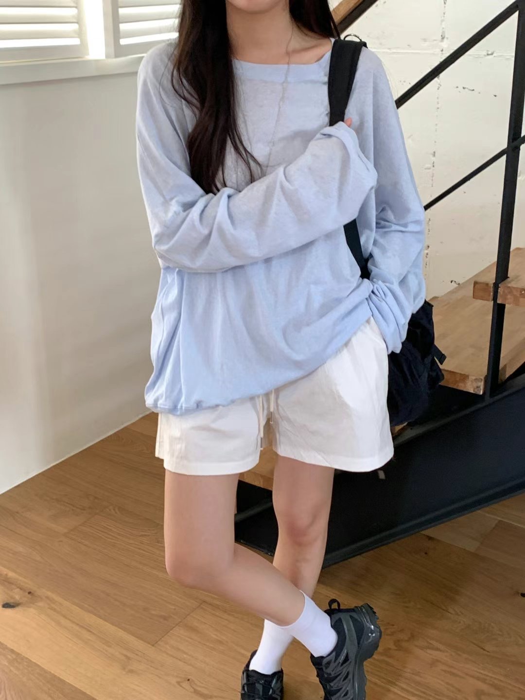 O SENSE-오센스-T韓國直郵東大門代購女裝新款24春夏長袖T恤LE VAIR長袖T恤圖色1