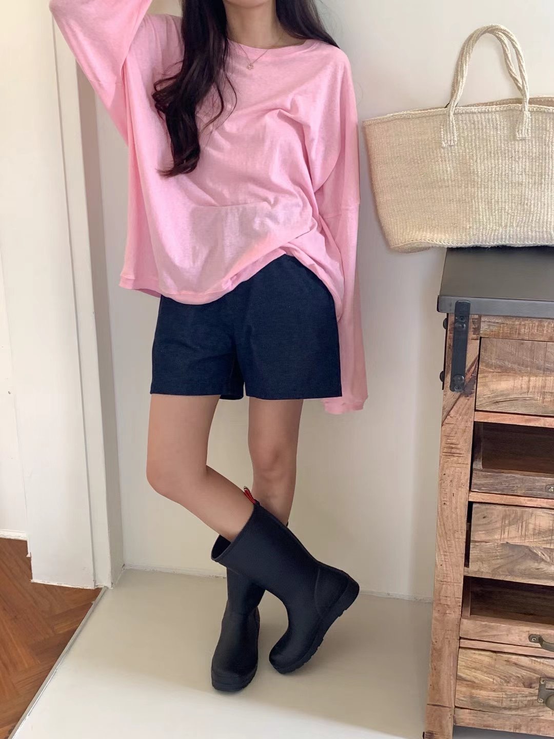 O SENSE-오센스-T韓國直郵東大門代購女裝新款24春夏長袖T恤LE VAIR長袖T恤圖色2