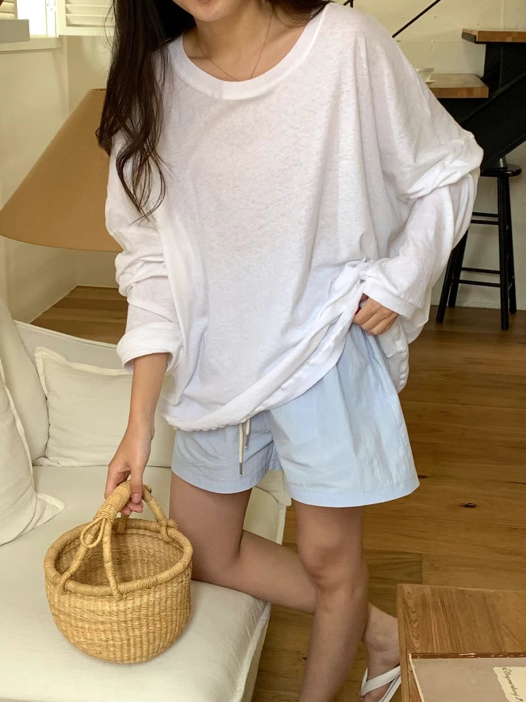 O SENSE-오센스-T韓國直郵東大門代購女裝新款24春夏長袖T恤LE VAIR長袖T恤圖色4