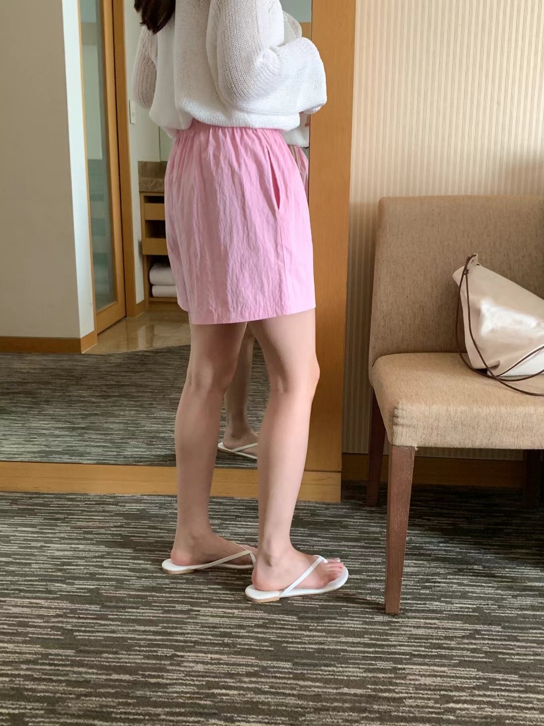 O SENSE-오센스-T韓國直郵東大門實拍女裝新款休閑熱賣短褲LE VAIR短褲