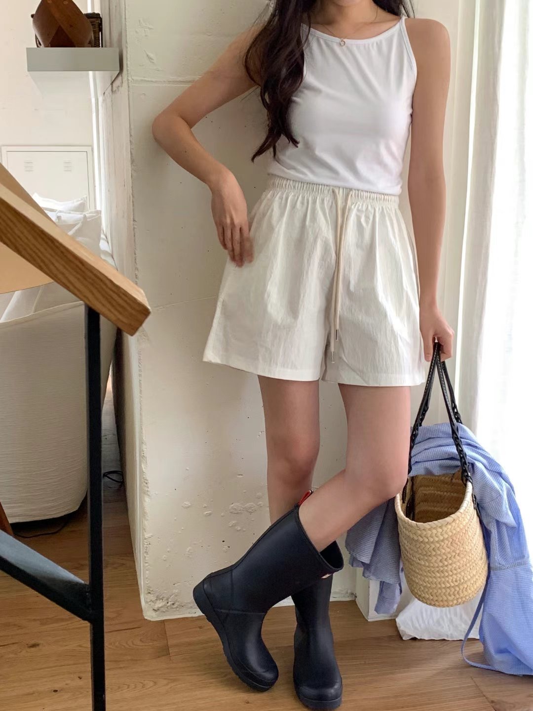 O SENSE-오센스-T韓國直郵東大門實拍女裝新款休閑熱賣短褲LE VAIR短褲圖色3