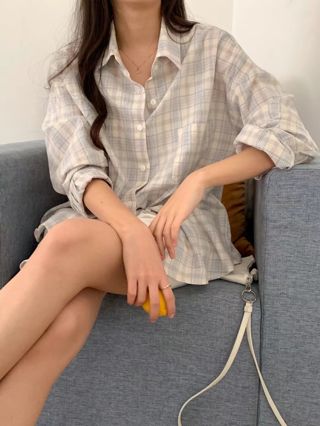 O SENSE-오센스-T韓國直郵東大門實拍女裝新品時尚襯衫蕾絲衫LE VAIR襯衫/蕾絲衫