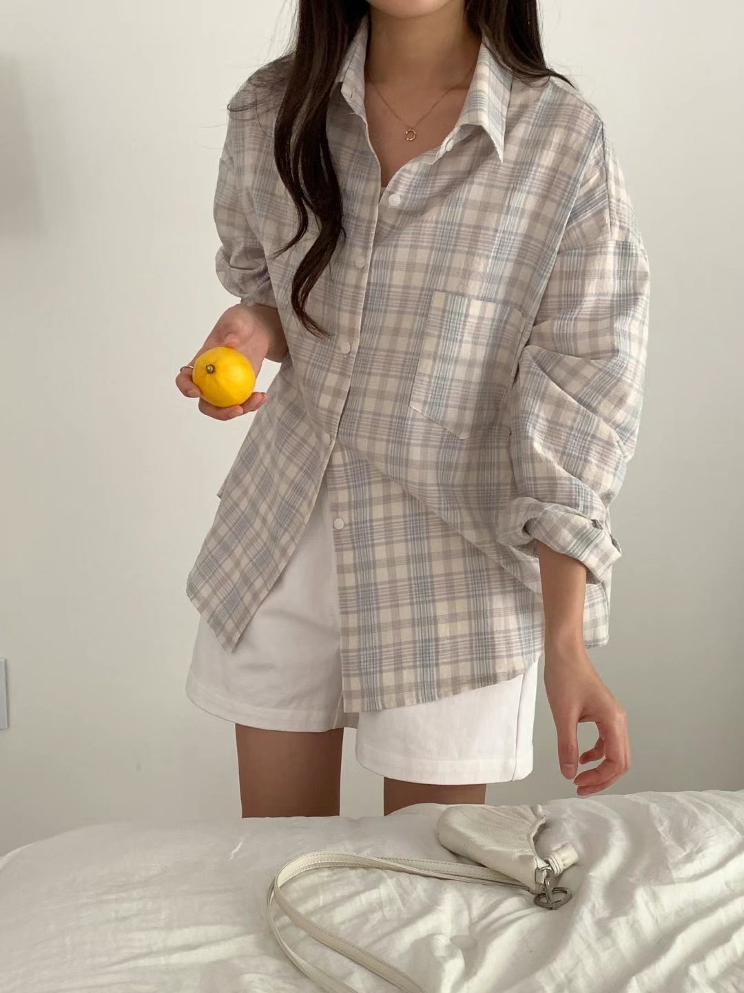 O SENSE-오센스-T韓國直郵東大門實拍女裝新品時尚襯衫蕾絲衫LE VAIR襯衫/蕾絲衫圖色2