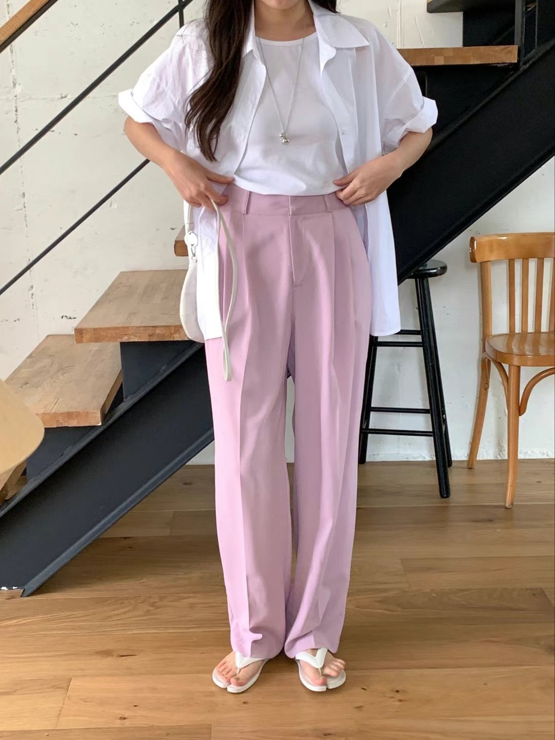 O SENSE-오센스-T直郵韓國代購女裝新款職業推薦正裝褲西褲LE VAIR正裝褲/西褲