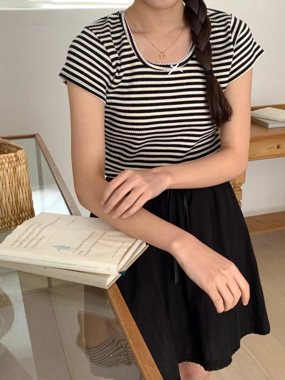 O SENSE-오센스-T韓國直郵東大門實拍女裝新品休閑熱賣T恤LE VAIRT恤圖色2