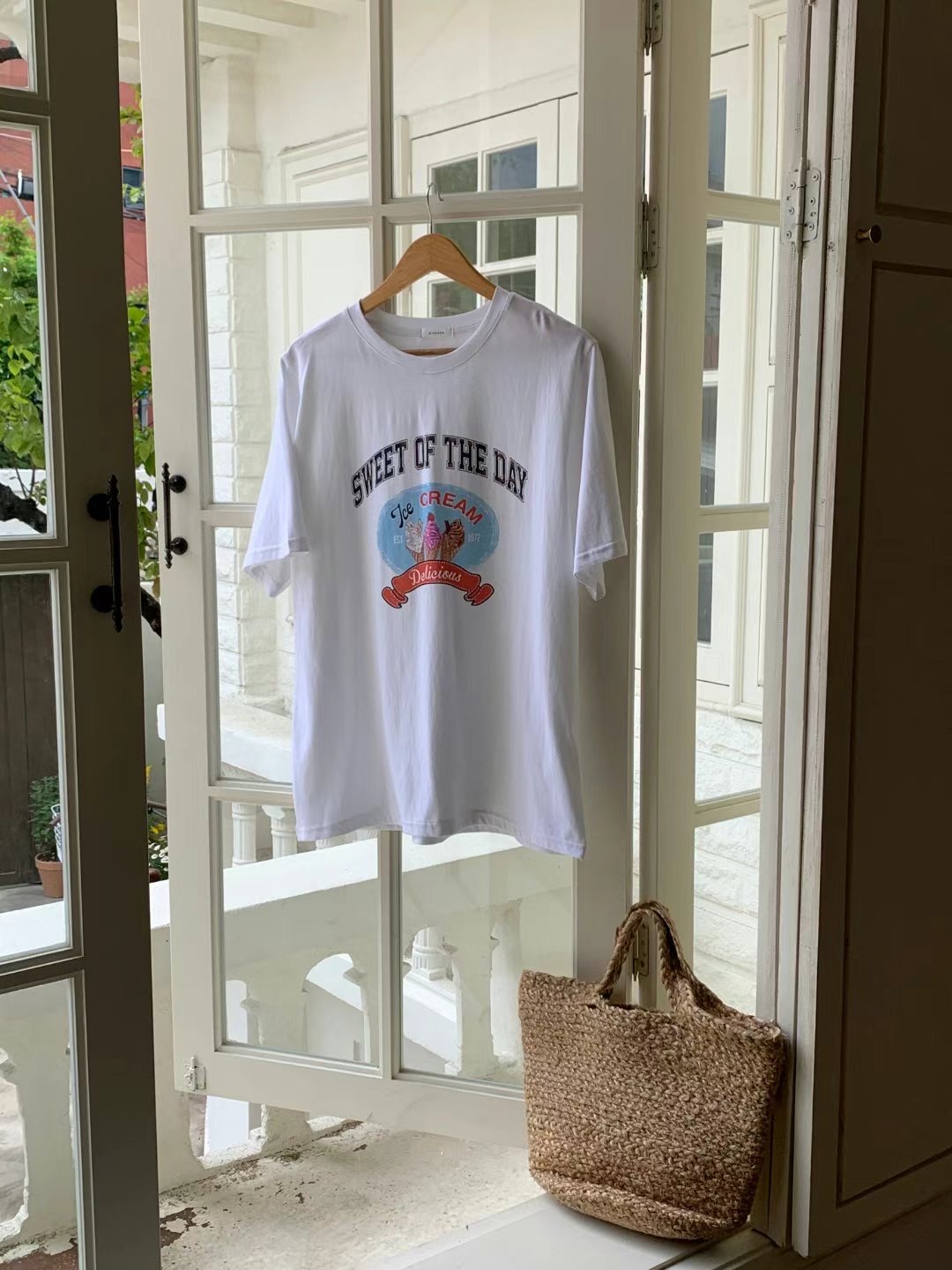 O SENSE-오센스-T韓國直郵女裝新品休閑人氣職業24春夏T恤LE VAIRT恤圖色1