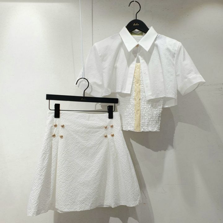 WON韓國直郵女裝新品推薦休閑時尚真品24春夏職業人氣短裙WON短裙