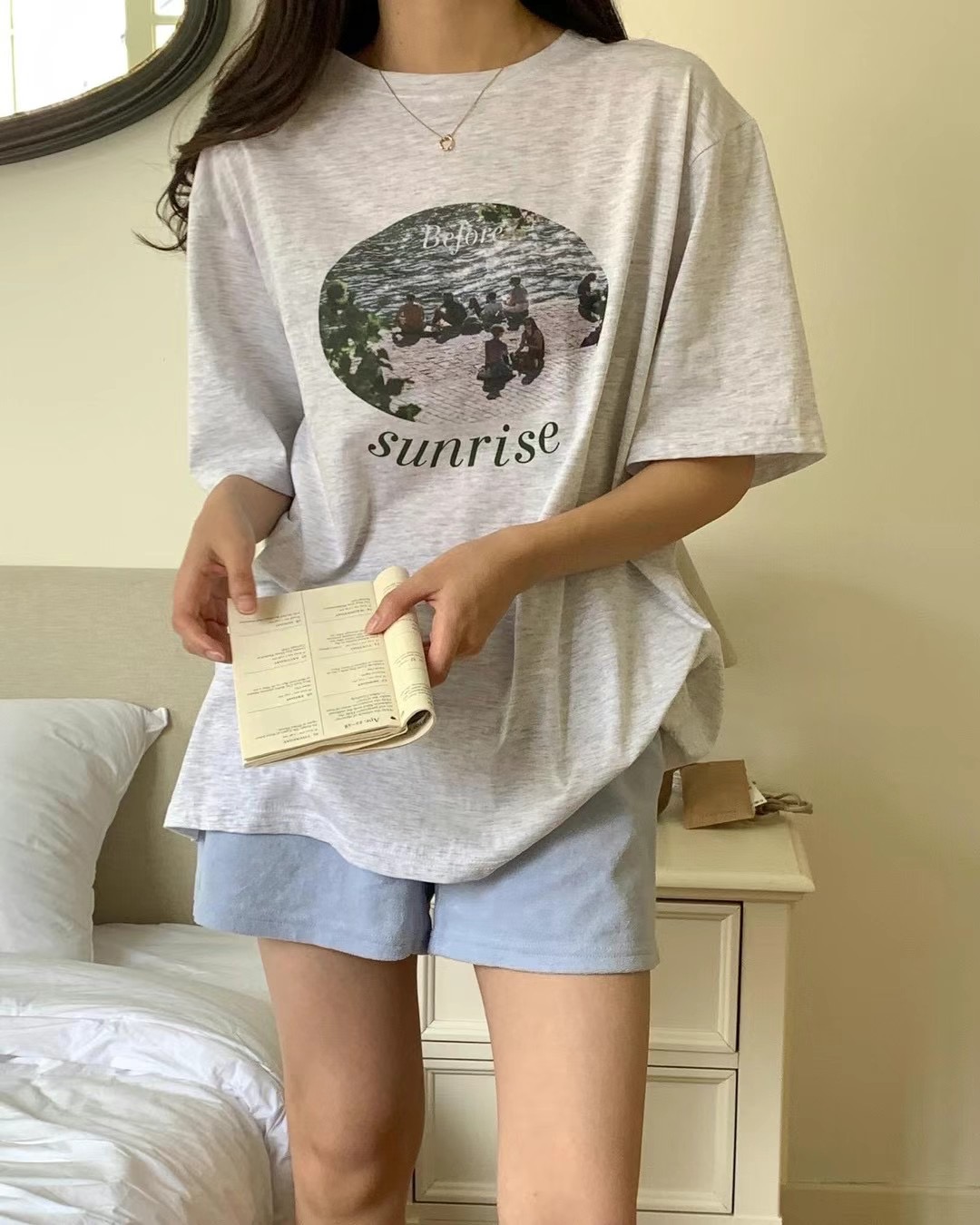 FEVER韓國直郵女裝新款人氣休閑真品24春夏熱賣時尚推薦T恤FEVERT恤圖色2