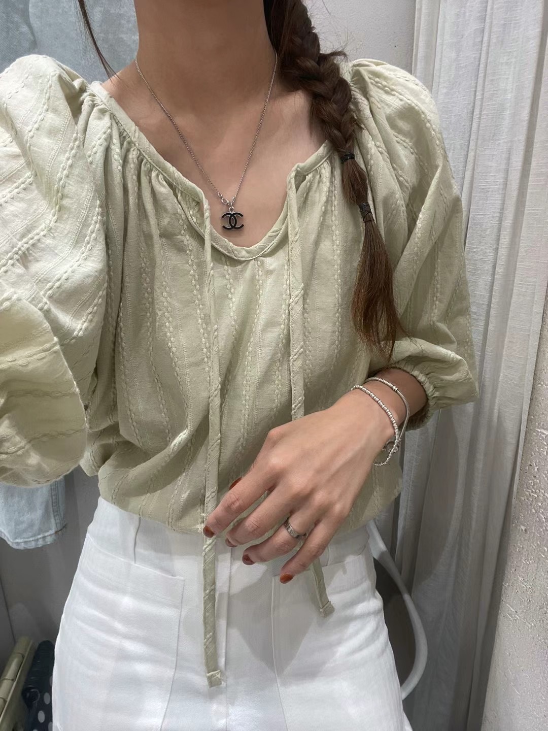 FEVER韓國直郵東大門實拍女裝新款時尚真品熱賣襯衫蕾絲衫刺繡FEVER襯衫/蕾絲衫