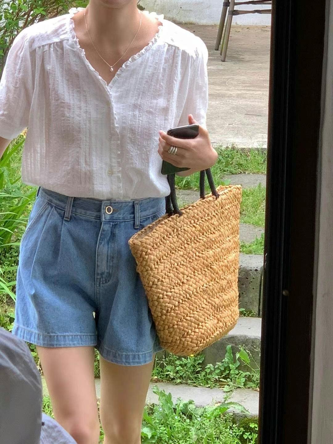 AREING韓國直郵女士新款24春夏職業真品熱賣人氣襯衫蕾絲衫AREING襯衫/蕾絲衫
