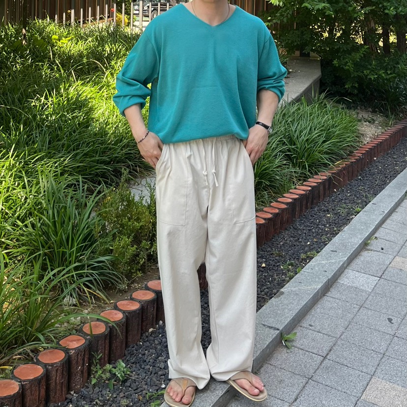 ROA-男裝韓國直郵女裝新品時尚休閑人氣推薦真品休閑褲亞麻ROA休閑褲