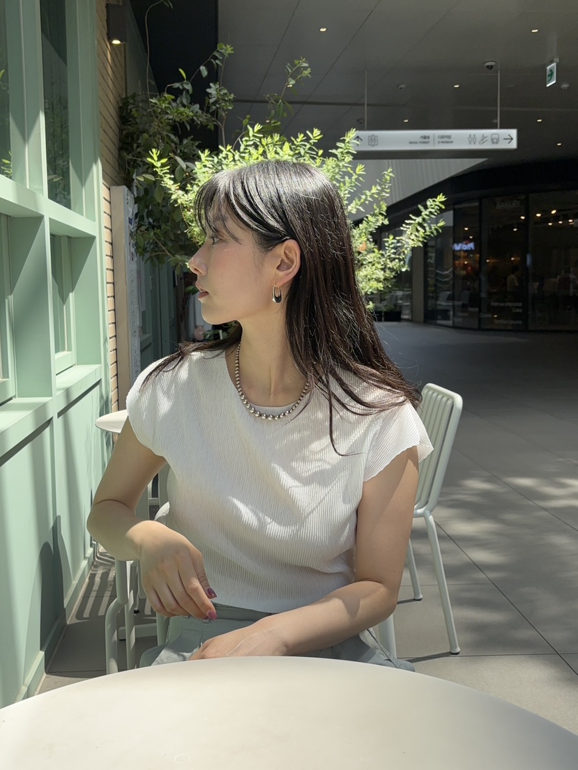 Sendtwo韓國直郵東大門代購女裝新款人氣推薦真品24春夏T恤褶皺SENDTWOT恤