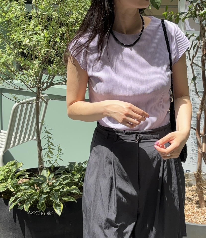 Sendtwo韓國直郵東大門代購女裝新款人氣推薦真品24春夏T恤褶皺SENDTWOT恤