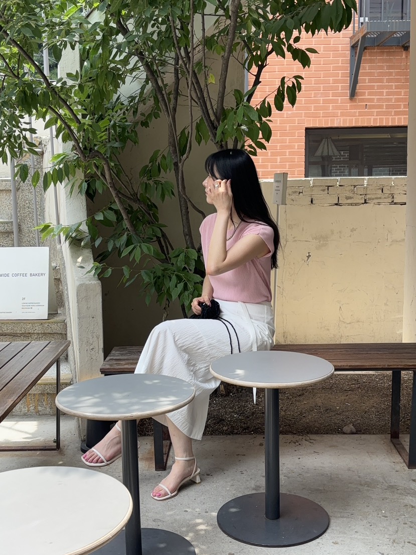 Sendtwo韓國直郵東大門代購女裝新款人氣推薦真品24春夏T恤褶皺SENDTWOT恤