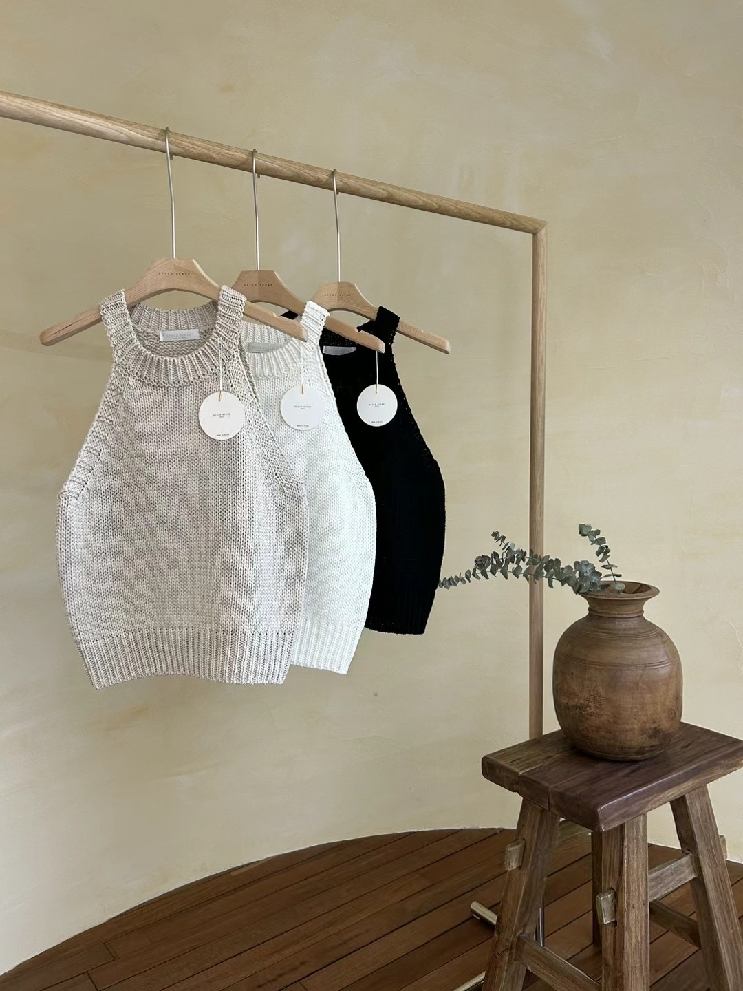 STYLE SCRAP韓國直郵女裝新品24春夏時尚真品吊帶背心亞麻STYLE SCRAP吊帶/背心