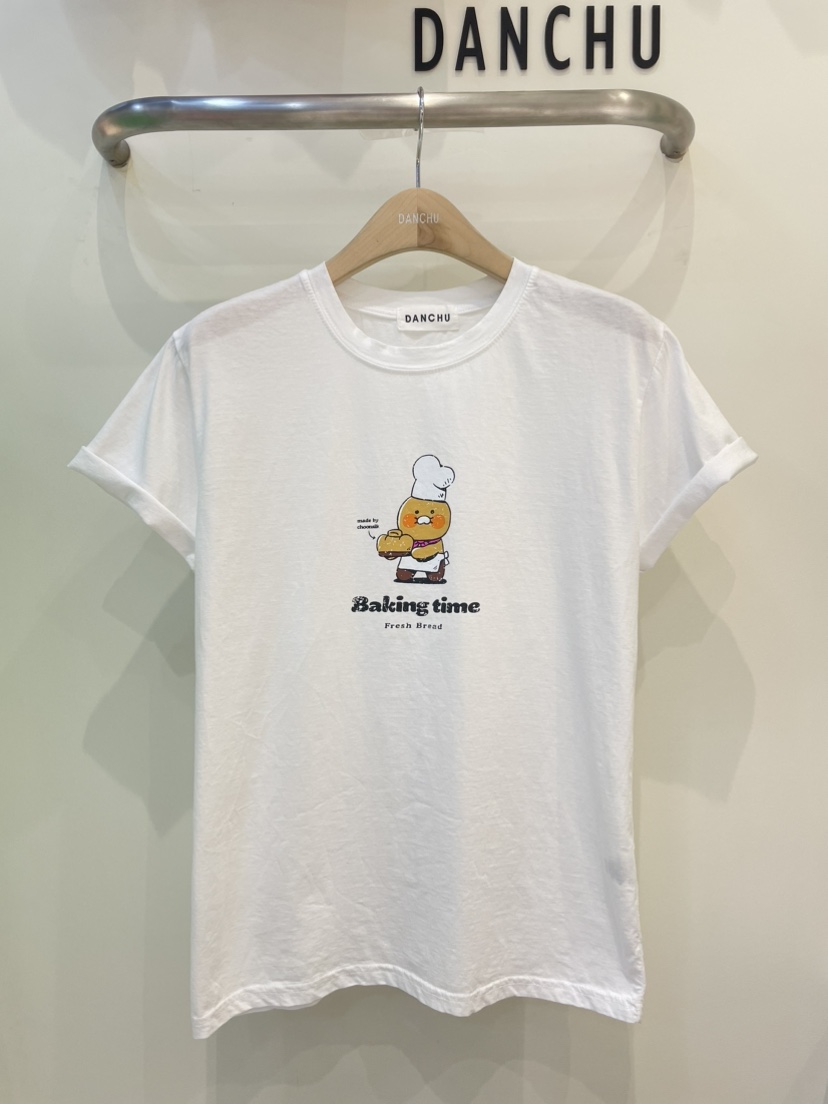 DANCHU韓國直郵東大門代購女裝新品推薦真品時尚24春夏T恤DANCHUT恤圖色1