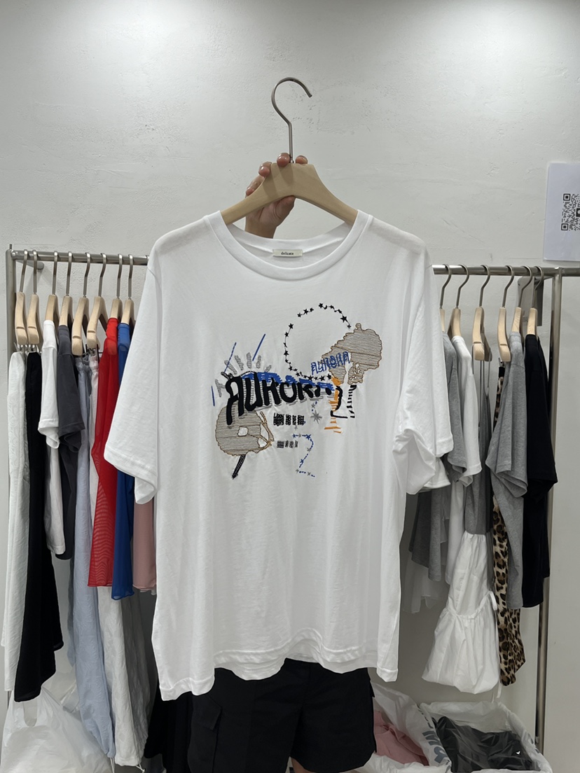 Delicate韓國直郵東大門代購女裝新品人氣推薦真品休閑24春夏T恤DELICATET恤圖色1