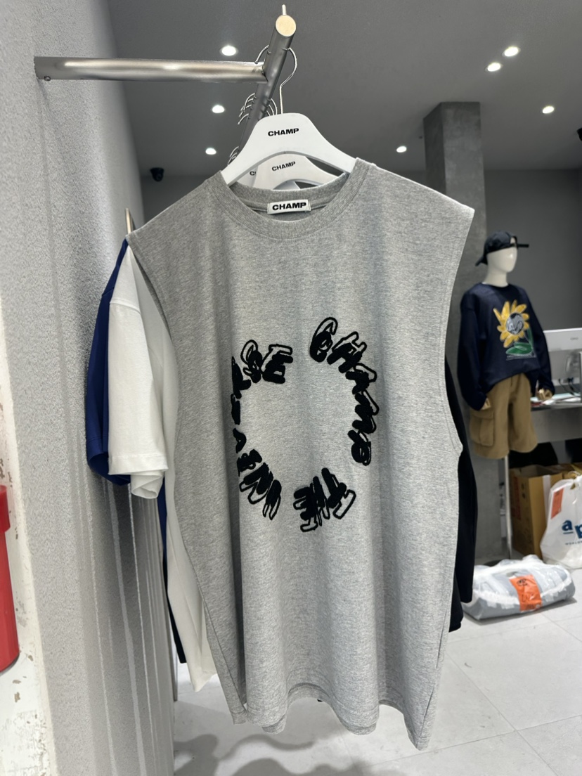 LOAFER韓國直郵女裝新款真品熱賣24春夏職業休閑人氣T恤刺繡CHAMPT恤圖色2