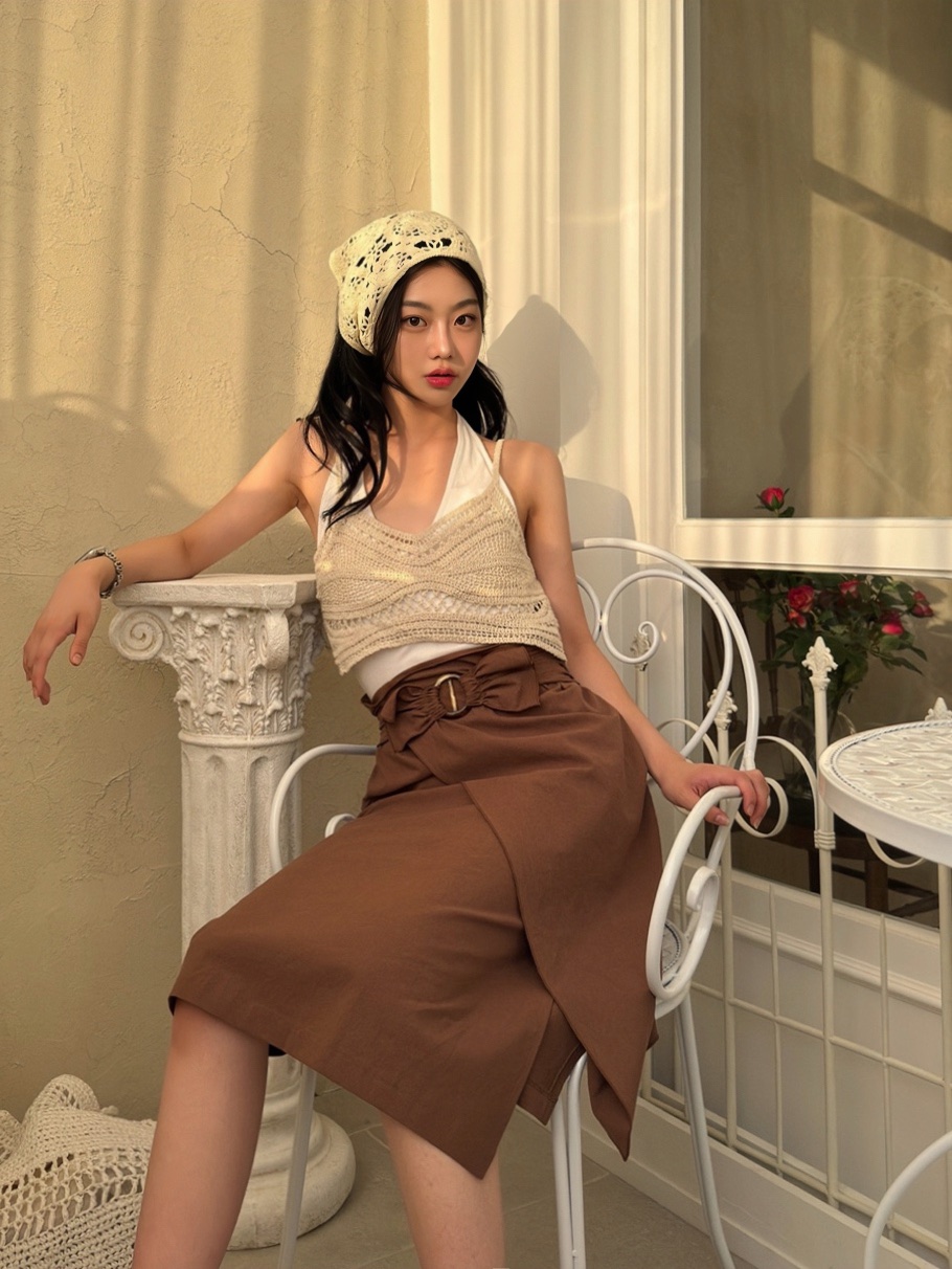 AVEC-OT直郵韓國代購女裝新品24春夏時尚職業休閑熱賣長裙AVEC-OT長裙