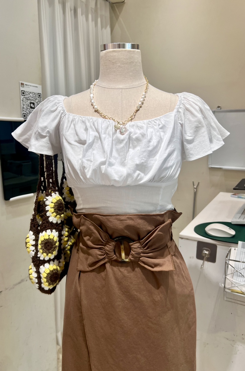 AVEC-OT韓國直郵女裝新款真品職業推薦24春夏襯衫蕾絲衫EIGHTGLOW襯衫/蕾絲衫