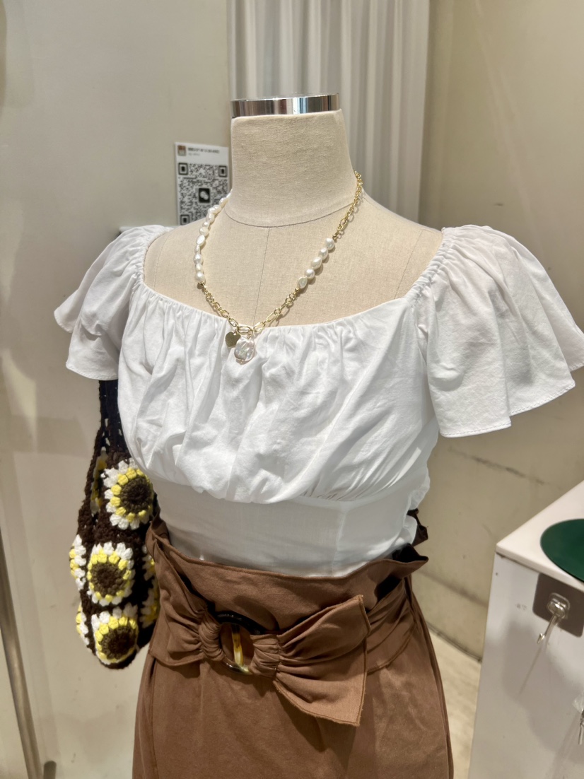 AVEC-OT韓國直郵女裝新款真品職業推薦24春夏襯衫蕾絲衫EIGHTGLOW襯衫/蕾絲衫
