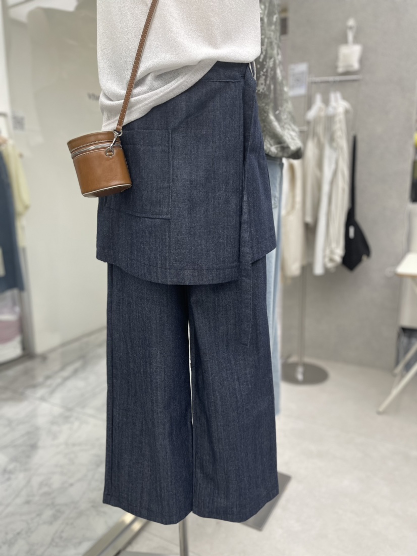 BOTONG韓國直郵東大門代購女裝新品24春夏半身裙中短裙牛仔布BOTONG半身裙/中短裙圖色2