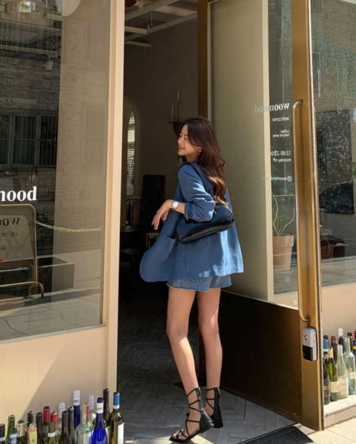 DORI韓國直郵女裝新款推薦時尚人氣職業真品24春夏休閑夾克OURR夾克