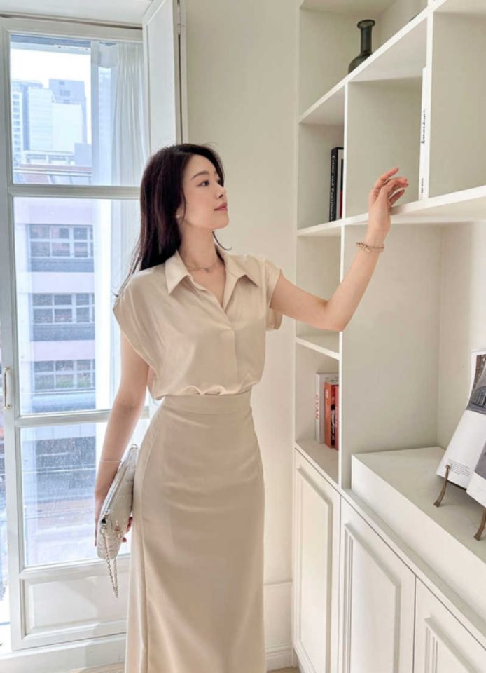 DORI韓國直郵東大門實拍女裝新品休閑真品24春夏襯衫蕾絲衫OURR襯衫/蕾絲衫