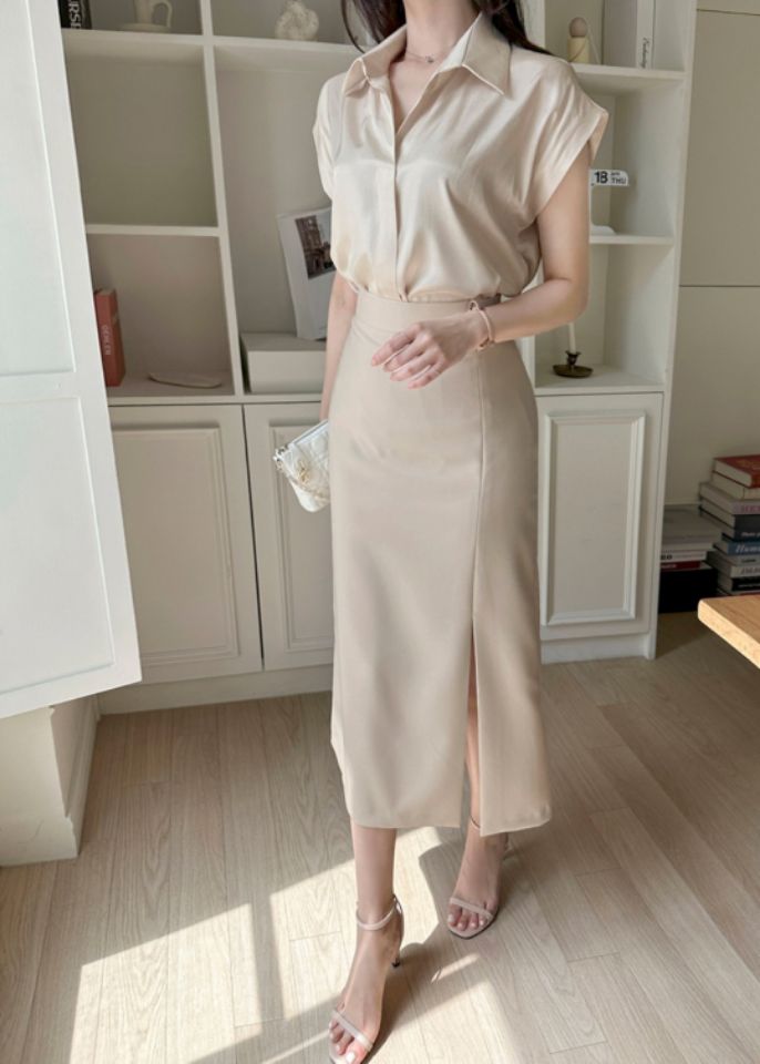 DORI韓國直郵東大門實拍女裝新品休閑真品24春夏襯衫蕾絲衫OURR襯衫/蕾絲衫