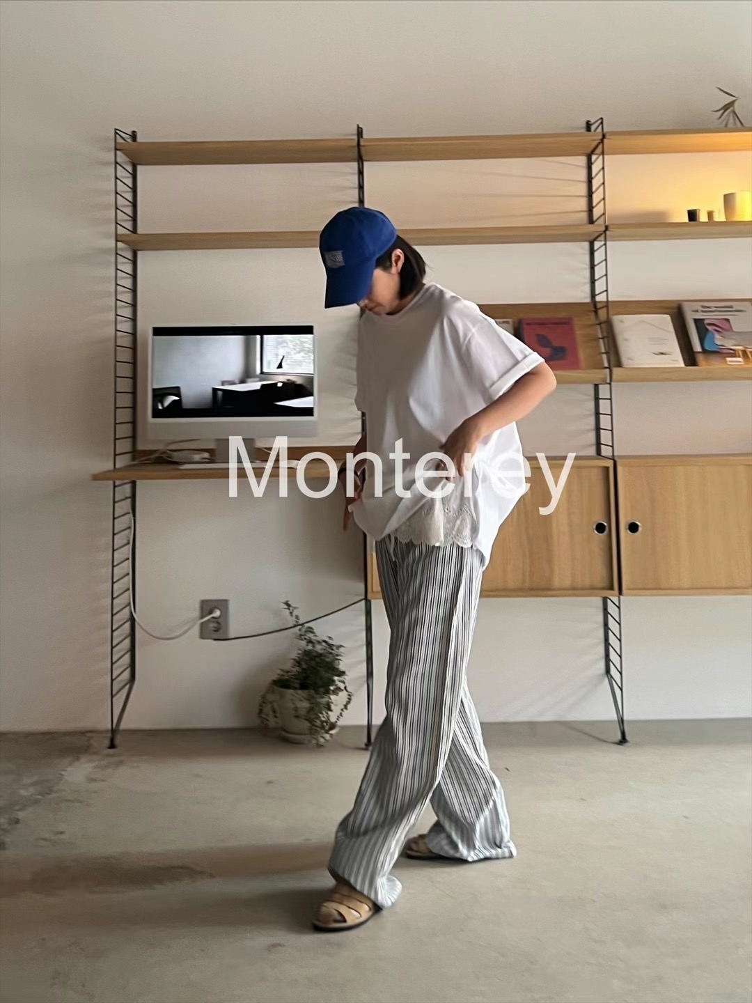 MONTEREY韓國直郵女裝新品真品時尚人氣職業24春夏休閑褲MONTEREY休閑褲