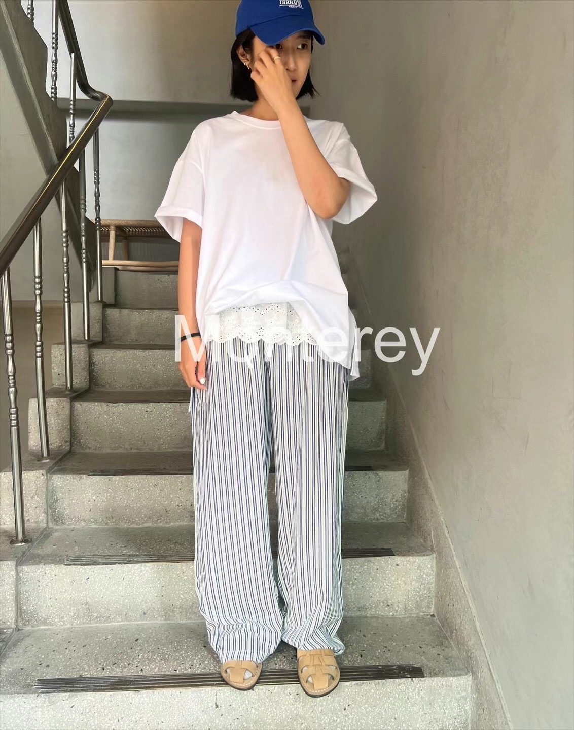 MONTEREY韓國直郵女裝新品真品時尚人氣職業24春夏休閑褲MONTEREY休閑褲