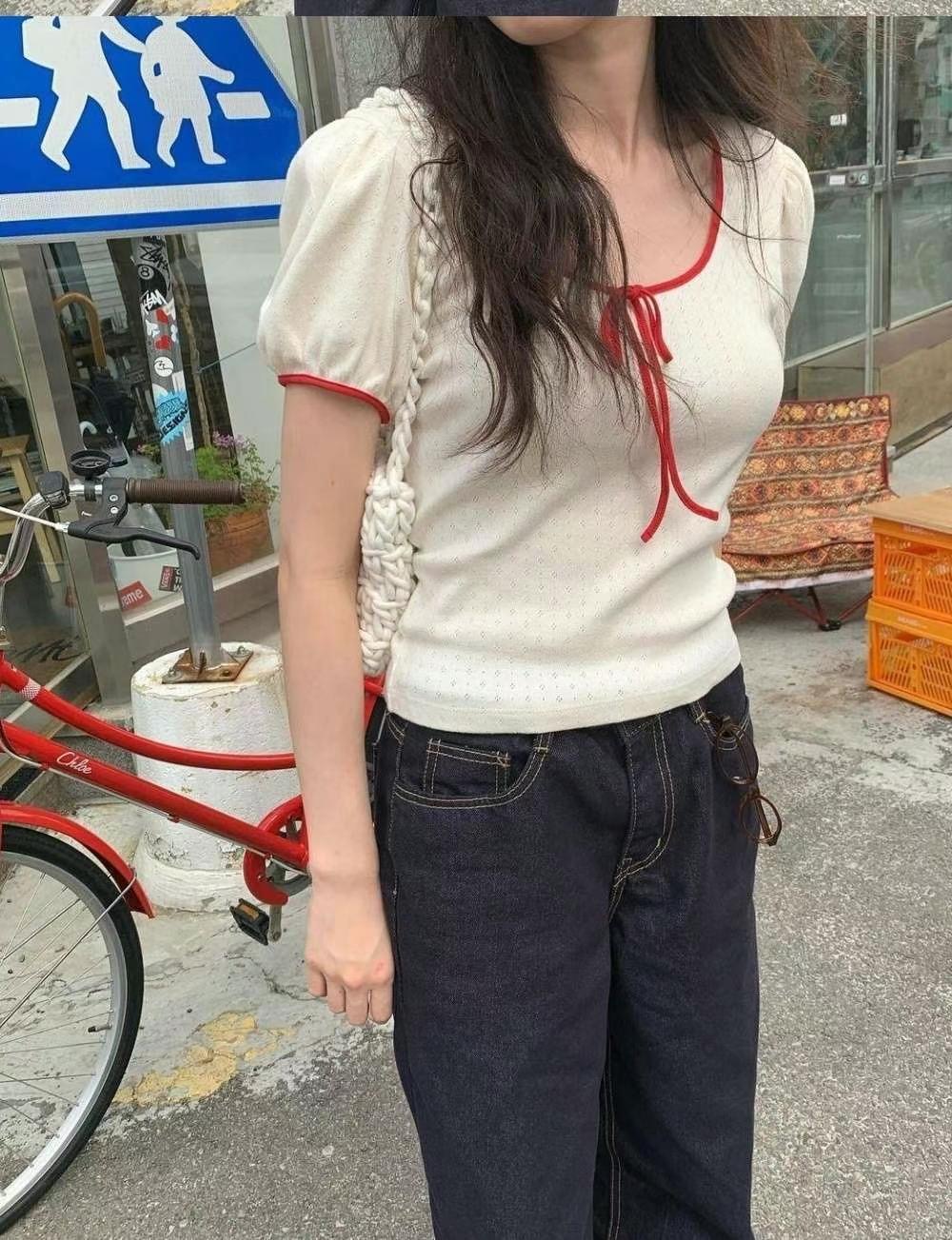MOVEMENT韓國直郵東大門代購女裝新款人氣職業24春夏推薦T恤MOVEMENTT恤
