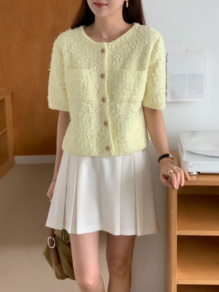 PLAYLIST韓國直郵東大門實拍女裝新款休閑24春夏針織衫打折confetti針織衫