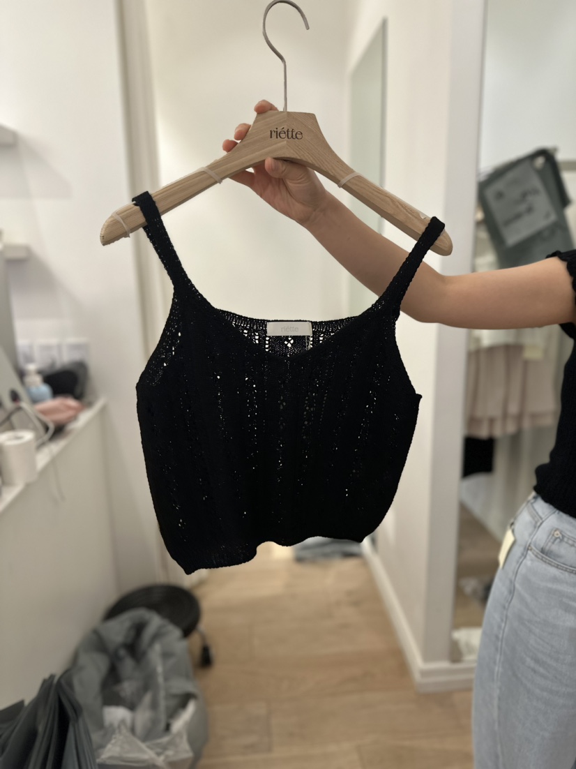 riette韓國直郵東大門代購女士新品真品時尚職業人氣吊帶背心VEGETABLE吊帶/背心圖色2