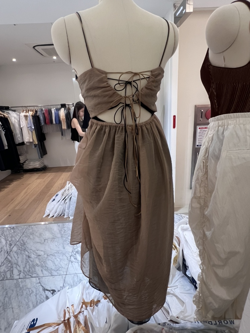 SOLD OUT韓國直郵東大門實拍女士新款24秋夏真品休閑連衣裙FLat OGI連衣裙