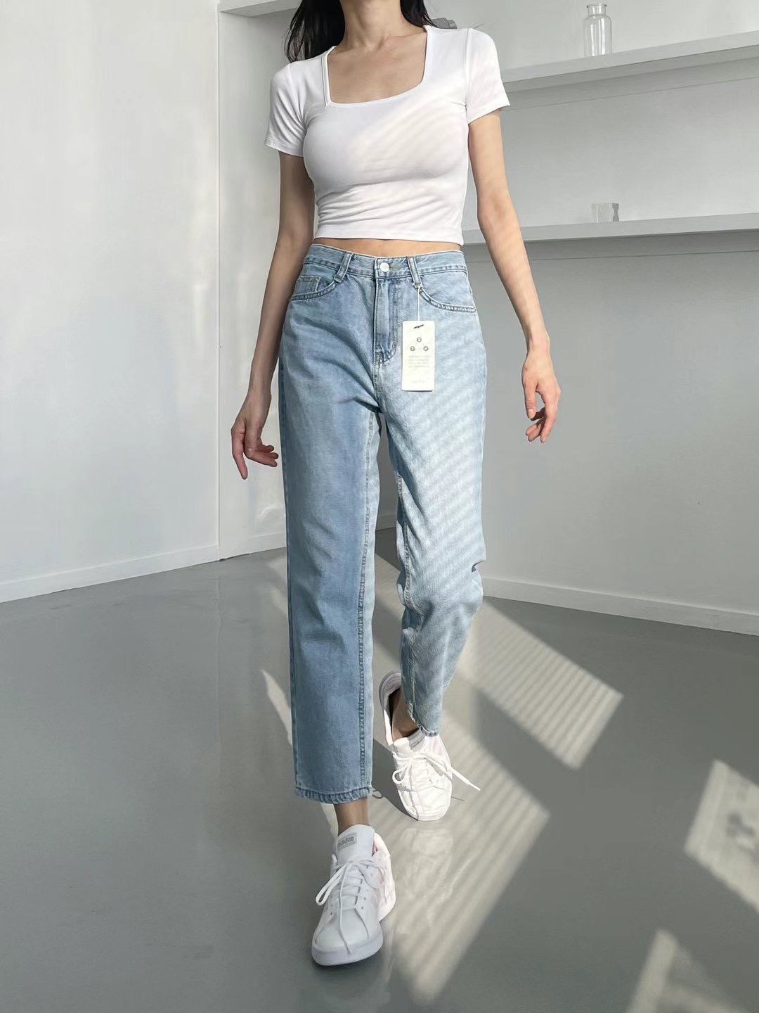 Theraw韓國直郵東大門實拍女裝新款真品職業人氣時尚牛仔褲Theraw牛仔褲