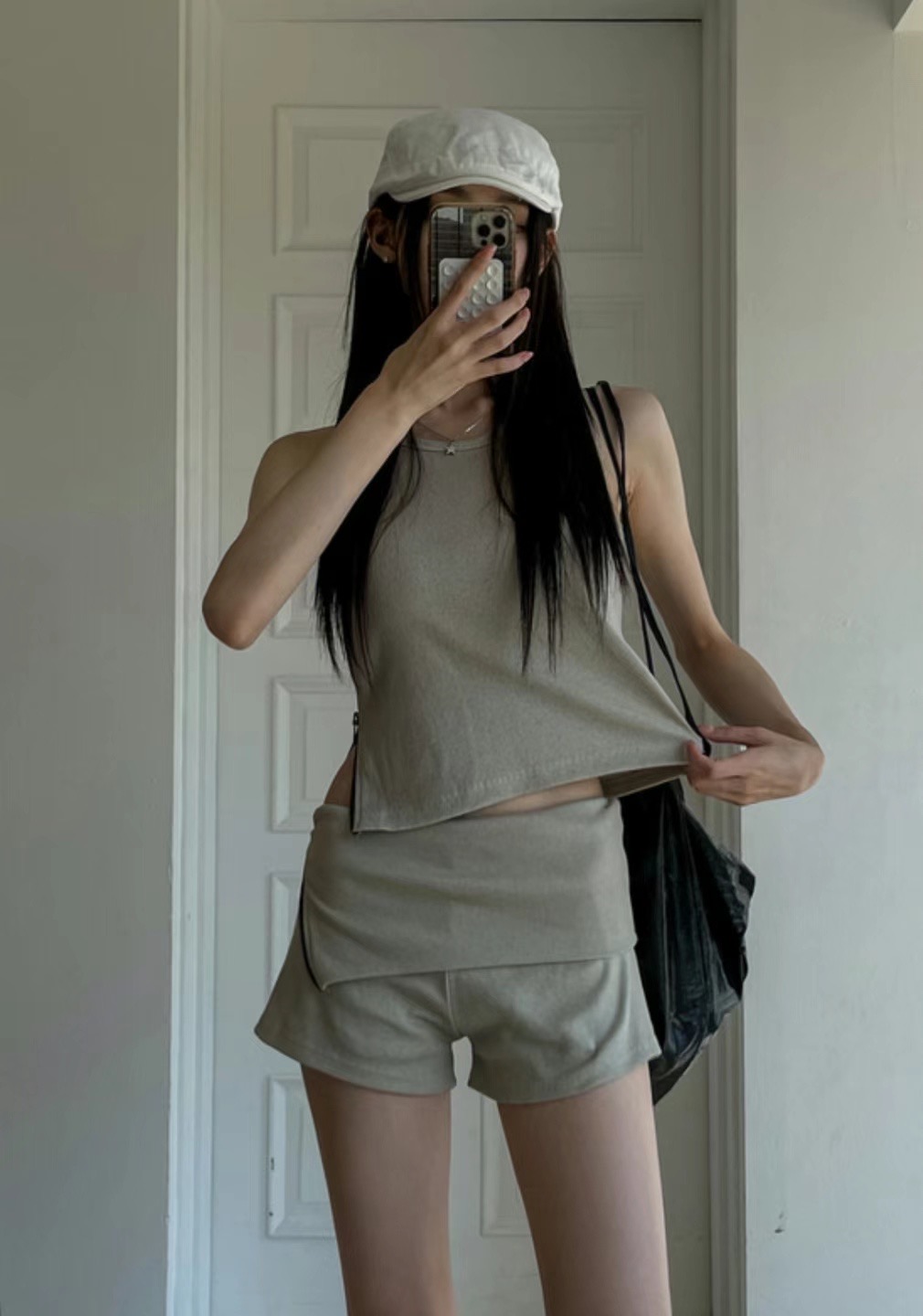 THX_VERY韓國直郵東大門代購女裝新款職業時尚吊帶背心拉鏈THX_VERY吊帶/背心