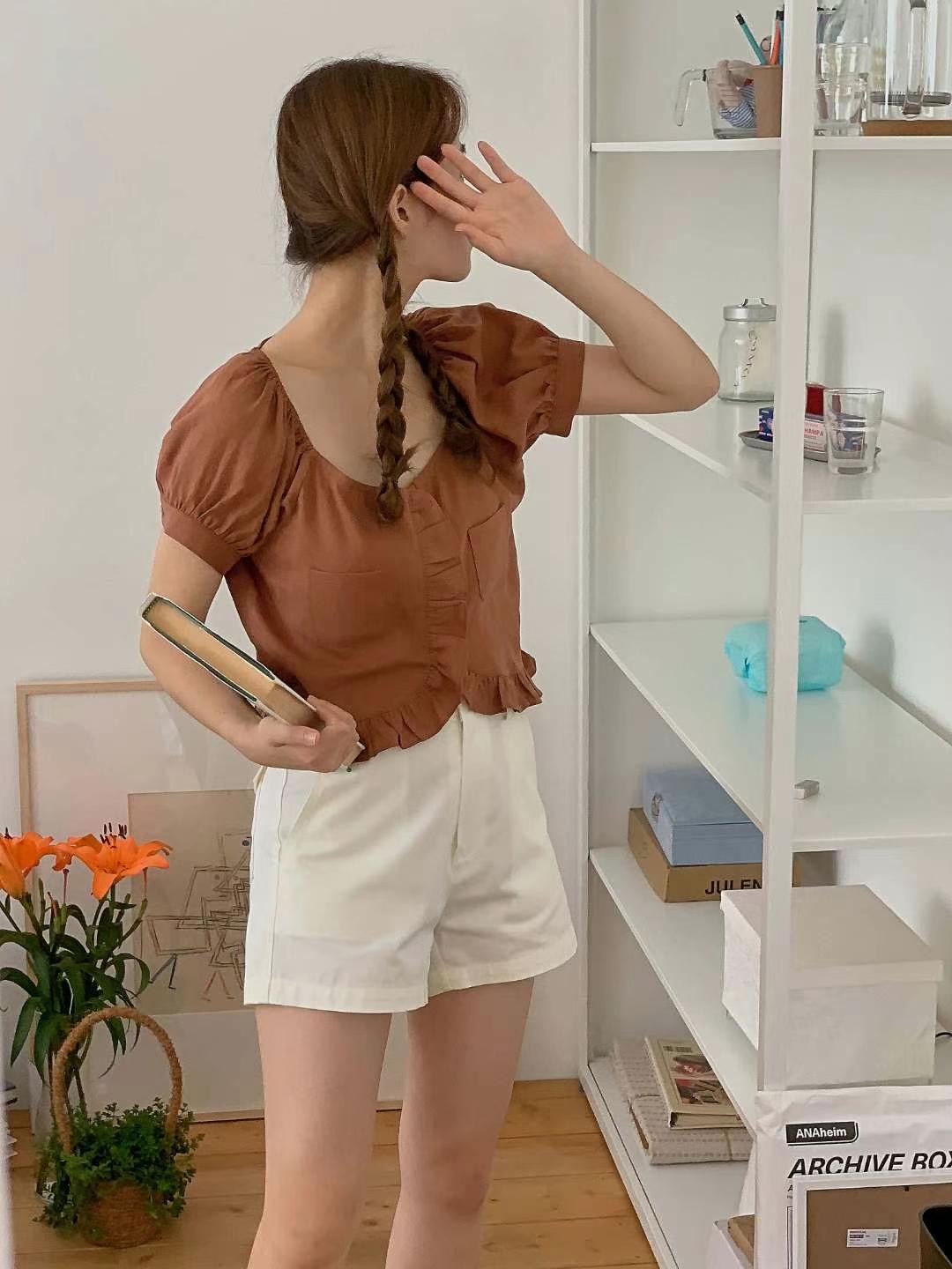 THE LIASOME直郵韓國代購女裝新品職業熱賣時尚襯衫蕾絲衫THE LIASOME襯衫/蕾絲衫