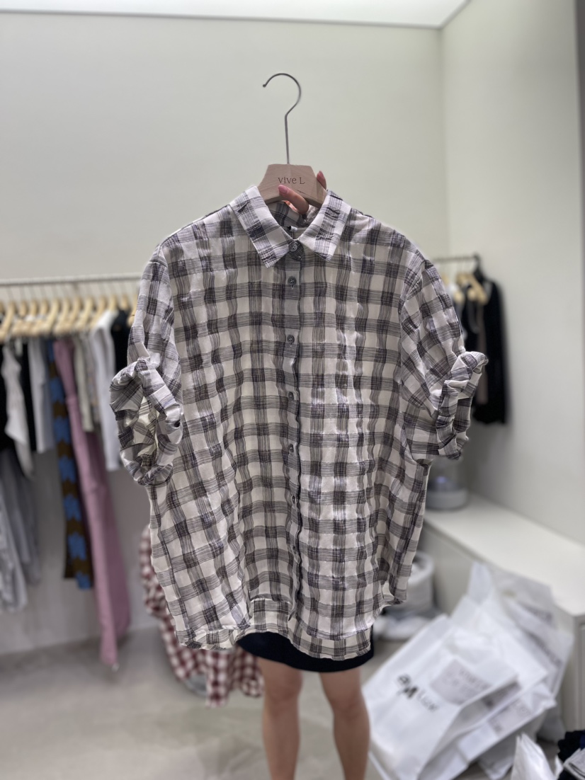 VIVEL直郵韓國代購女裝新品時尚人氣推薦熱賣職業襯衫蕾絲衫VIVEL襯衫/蕾絲衫圖色2