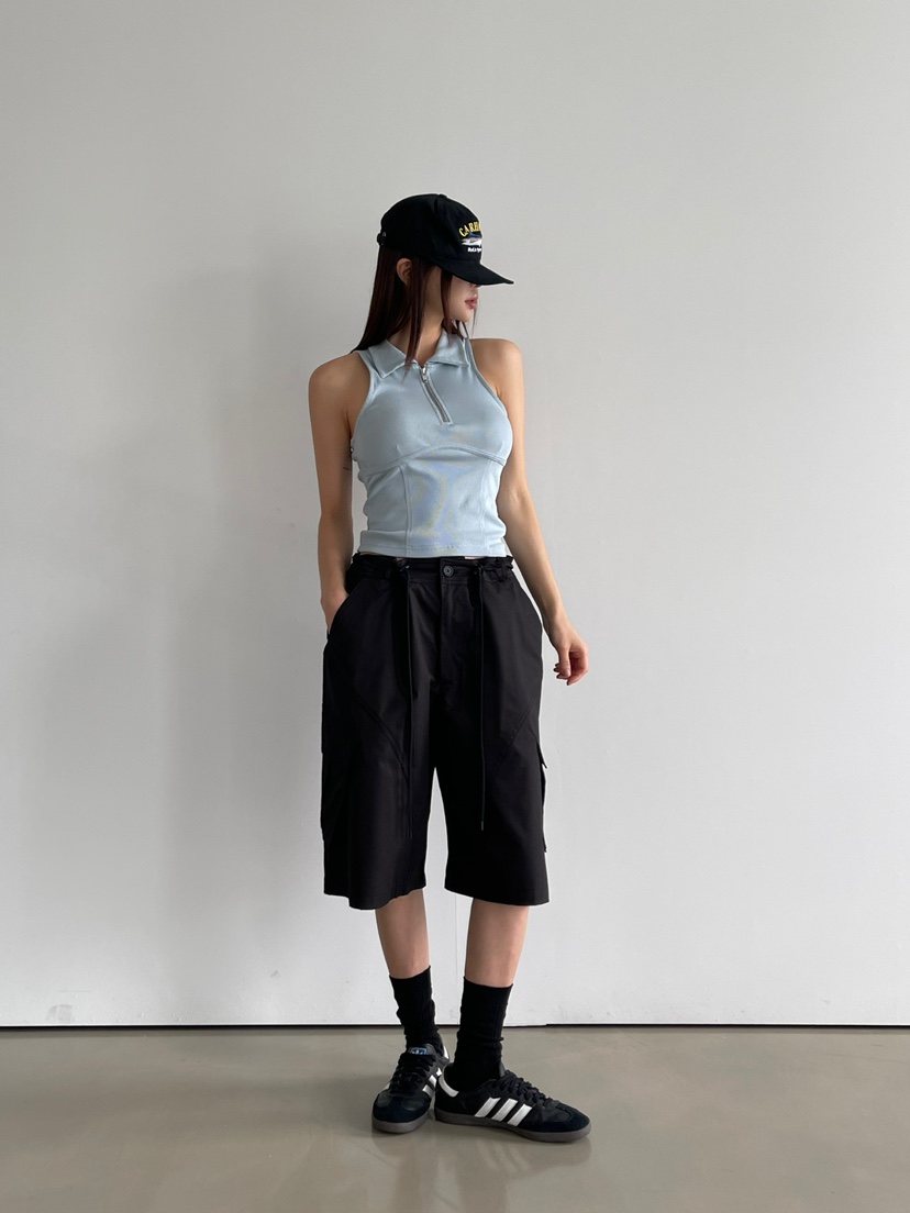 ANOTHER AVENUE韓國直郵女士新品推薦熱賣24秋夏吊帶背心拉鏈ANOTHER AVENUE吊帶/背心