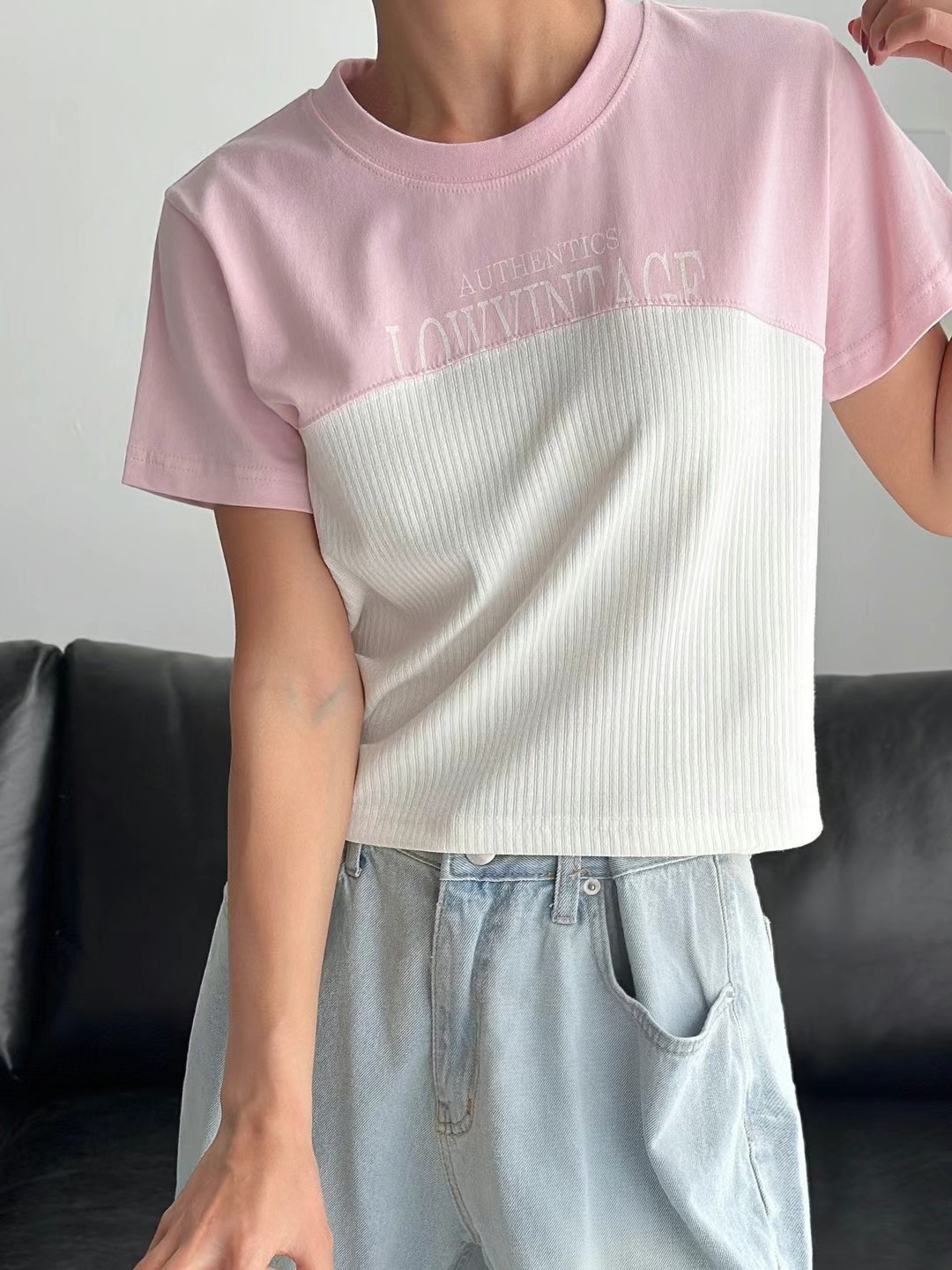 COOL CAT韓國直郵東大門實拍女裝新品24秋夏時尚熱賣T恤OBLANCT恤