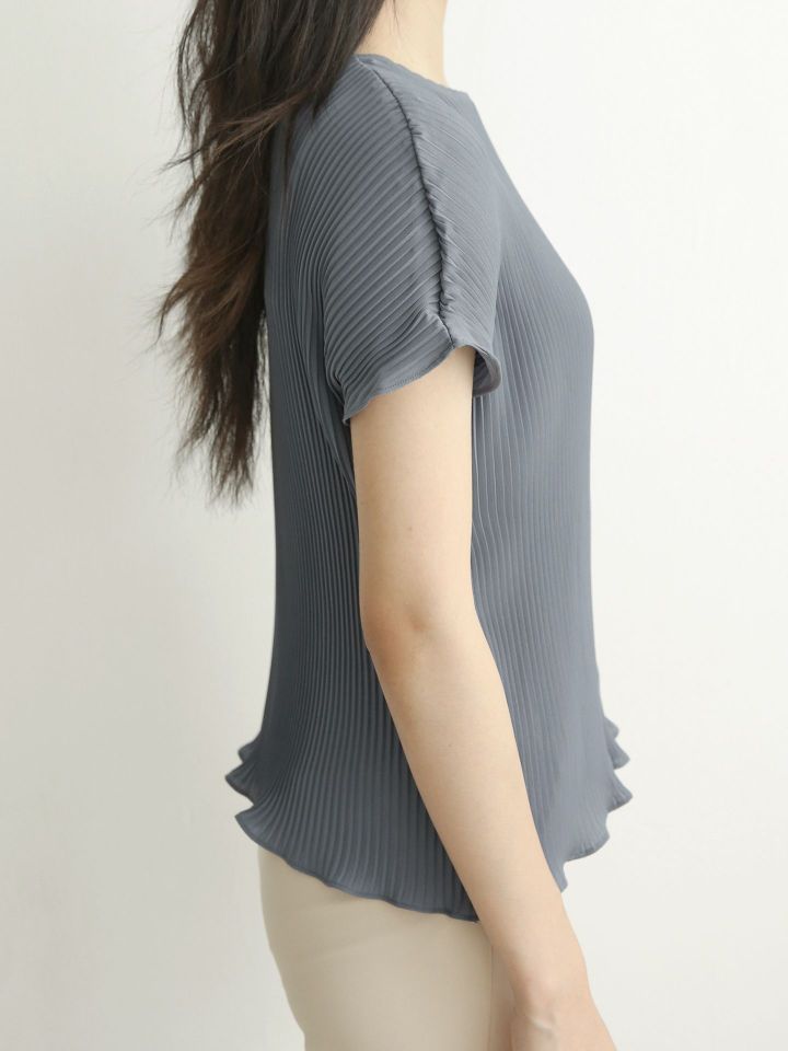 DAILY PROJECT韓國直郵東大門代購女裝新品24秋夏T恤褶皺DAILY PROJECTT恤